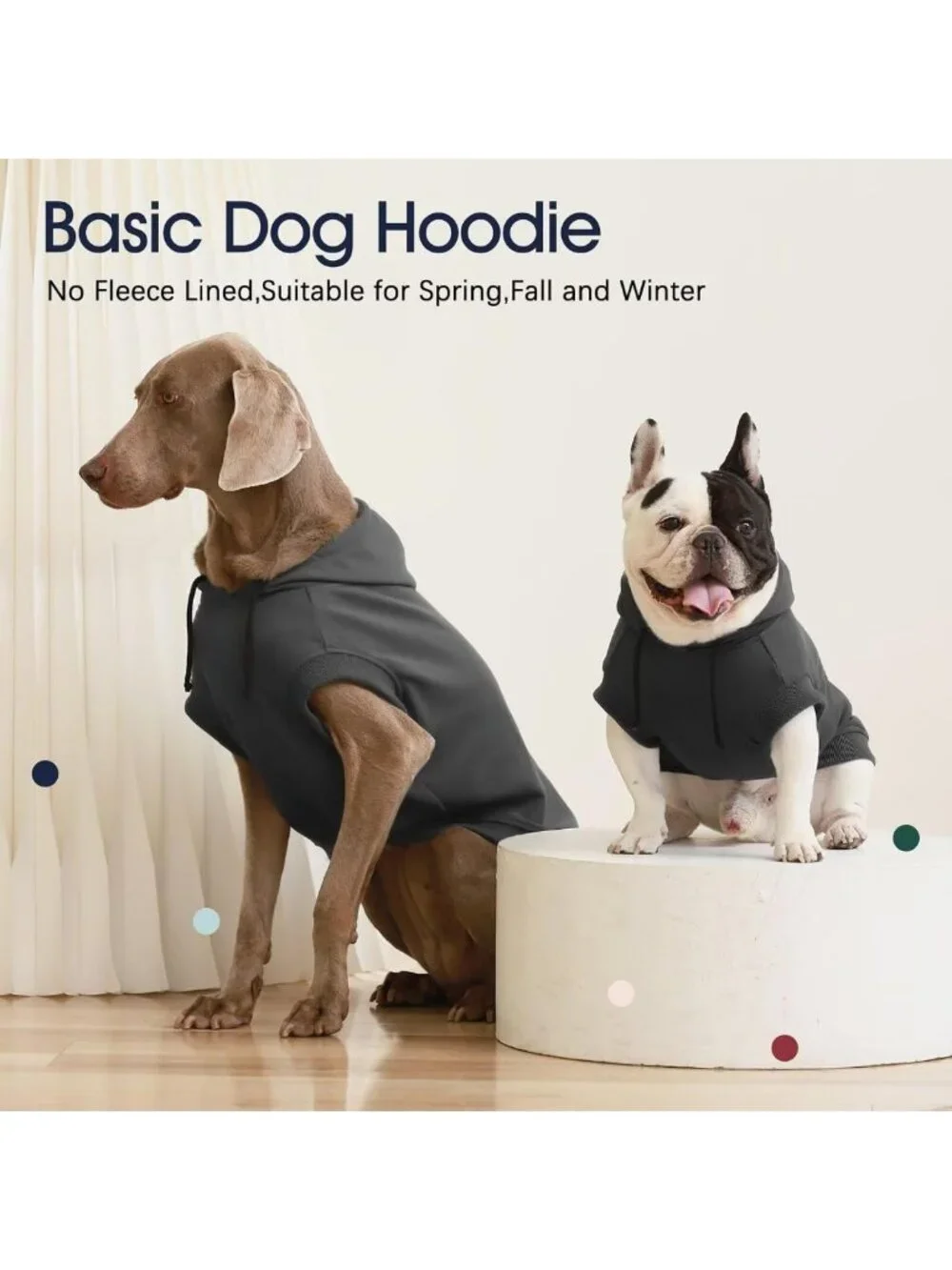 Cozy Dog Hoodie for Large Breeds, Fall Sweater for Big Dogs, Grey 4XL
